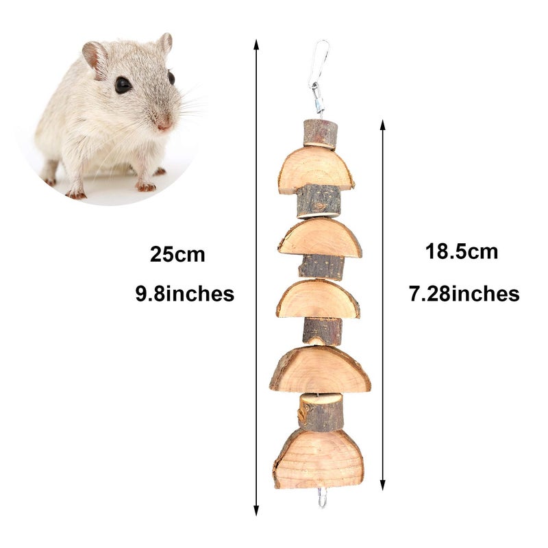 S-Mechanic Bunny Chew Toys Natural Apple Wood Small Animal Chew Toys for Rabbits Chinchilla Hamsters Guinea Pigs Gerbils (Pack 1) - Image 3